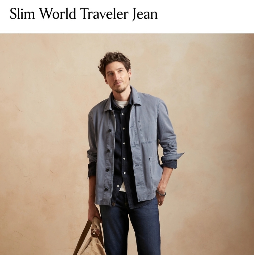 NWT Banana Republic Slim World Traveler 34x32 jeans